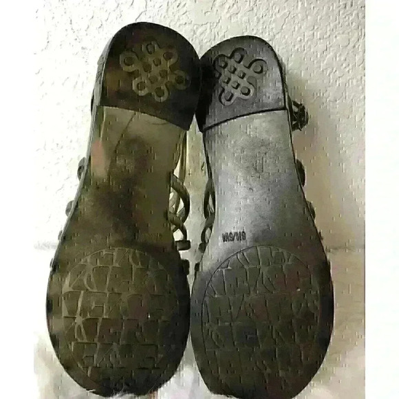 Diane Von Furstenberg Jaya Gladiator Womens Size 6/6.5 Smoke Jelly Sandals - Picture 7 of 10